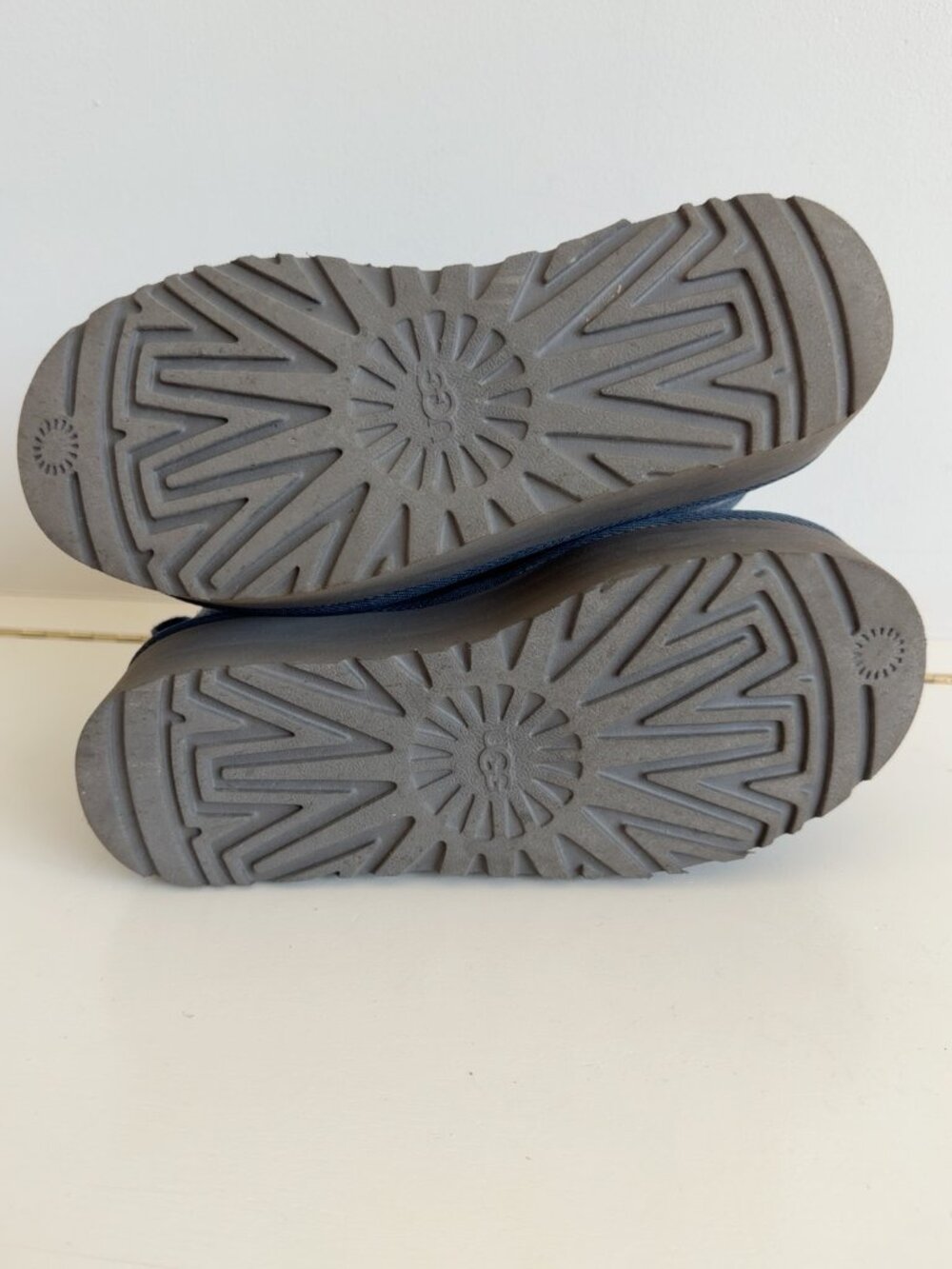 UGG Classic Ultra Mini Platform Boots Big Sky Blue Suede Size 6 - Picture 8 of 9